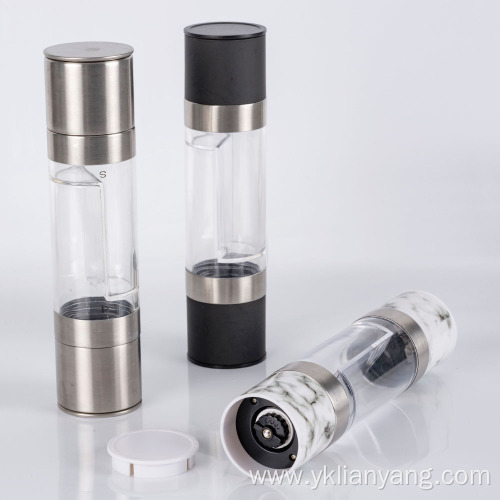 salt and pepper grinder with double ended design